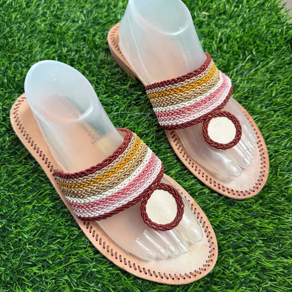 Jack Rogers Multicolor Braided rope Sandals size 9.5M